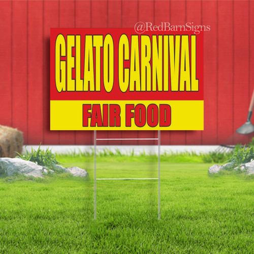 Insegna gelato carnevale fair - carnevale,