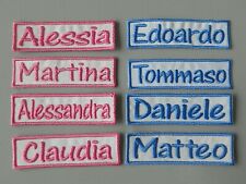 TOPPA NOME RICAMATO PERSONALIZZATO DA CUCIRE N.8 PATCH CM 7X2