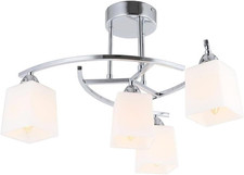 Moderno Lampadario Cromato