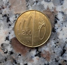 MONETA DA 200 LIRE DI SAN MARINO DEL 1993 In fior di conio-tagliata dalle serie
