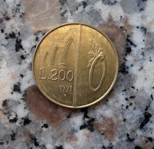 Moneta 200 lire - moneta,