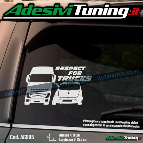 Adesivo respect for trucks - adesivo,