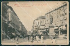 Milano Città Via Dante Tram Monumento a Parini cartolina RT5324