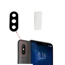 Vetro obiettivo fotocamera posteriore + cover adesiva per Xiaomi Redmi 6 Pro / Mi A2 Lite