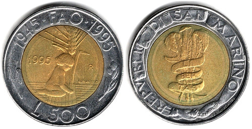 San marino 500 lire - 500, lire,