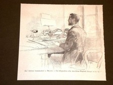 Telegrafo e telegrafisti nel 1893 Ufficio di Milano Macchina Hughes