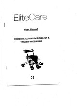 2 IN 1 ROLLATOR DEAMBULATORE GIRELLO PIEGHEVOLE CARROZZINA ESTERNO CITY PARTNER