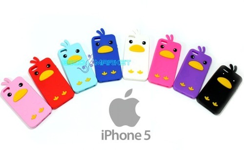 Iphone custodia pulcino blu - 5,
