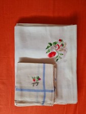 Tovaglia In Puro Lino Con 8 Tovaglioli