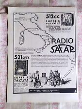 Pubblicità RADIO SAFAR - 1936 - 32x24 cm - Advertising Werbung Vintage Ad 