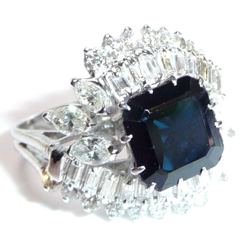 Anello oro bianco - , ct