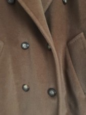 cappotto donna vintage color cammello, lana e cashmere, senza difetti