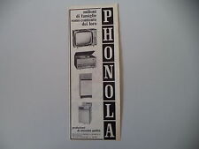 advertising Pubblicità 1965 PHONOLA RADIO/LAVATRICE/TELEVISORE