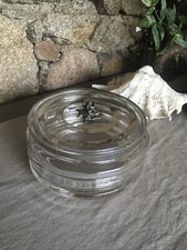 Vaso Contenitore Antico Vintage Cristallo E Argento