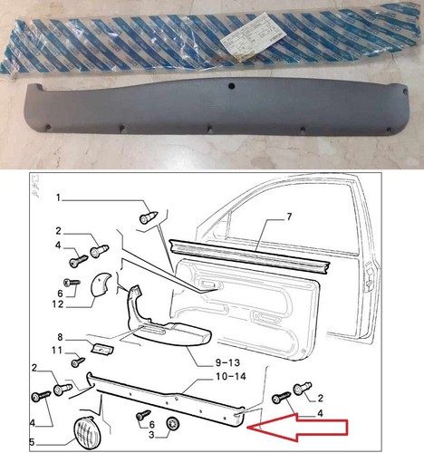 Tasca portaoggetti destra fiat - destra,