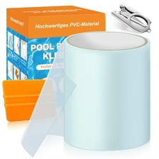 Kit Riparazione Piscina 10x150cm Toppe Per Piscina Fuori Terra PVC Riparazione