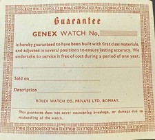 Raro Rolex Genex Bombay anni