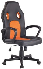 Sedia Gaming Elbing In Similpelle Nero/arancione