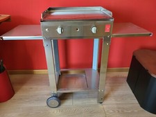 PLA.NET barbecue Chef 55 con carrello aperto in acciaio inox