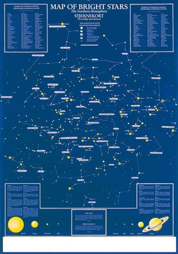 Poster 100 map of bright - poster, 70