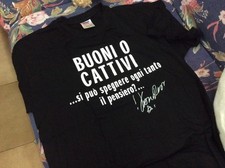 Maglia t-shirt nera Vasco Rossi mezze maniche con scritta e firma