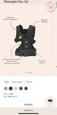 Marsupio neonato One Air Babybjorn nero - come nuovo 