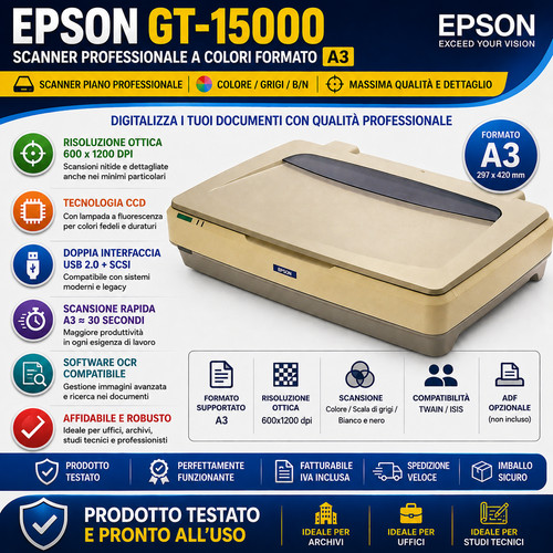 Epson 15000 scanner - gt-15000, ✅