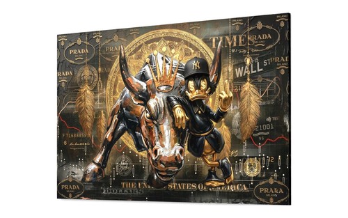 Quadro tela wall street - tela,