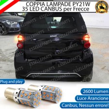 COPPIA LAMPADE PY21W BAU15S CANBUS 35 LED SMART FORTWO 451 FRECCE POSTERIORI