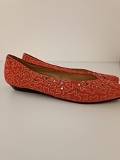 scarpe ballerine vintage EL VAQUERO rosse camoscio  n.38