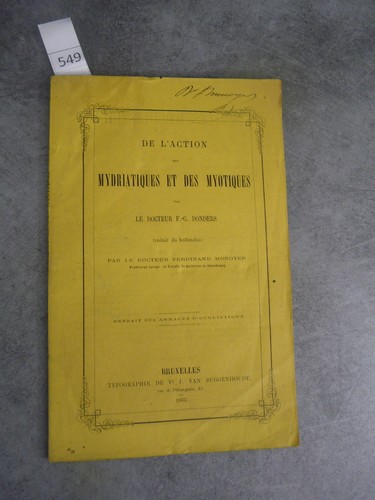 Donders mydratiques et - f.c.,