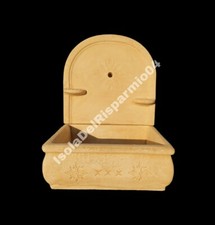 LAVANDINO DA ESTERNO LAVABO PER GIARDINO CON VASCA A PARETE E MURO IN CEMENTO 