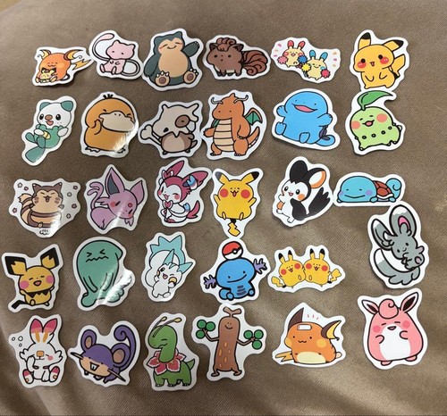 Adesivi pokemon set bulk - pokemon, 30pz