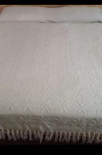 Coperta matrimoniale in lana con frange