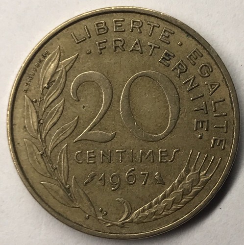 156 moneta francese 20 - moneta,