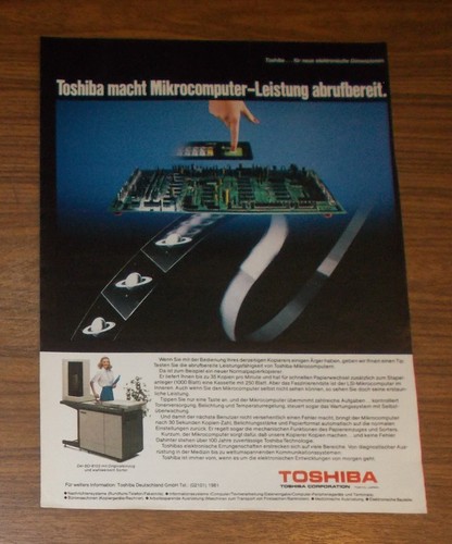 Rara pubblicità toshiba - rara,