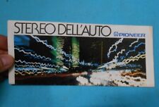 CATALOGO HI-FI ANNI '80 " STEREO DELL'AUTO PIONEER "  - STEREO CASSETTE VINTAGE