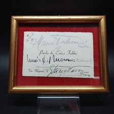 Quadretto con 3 autografi