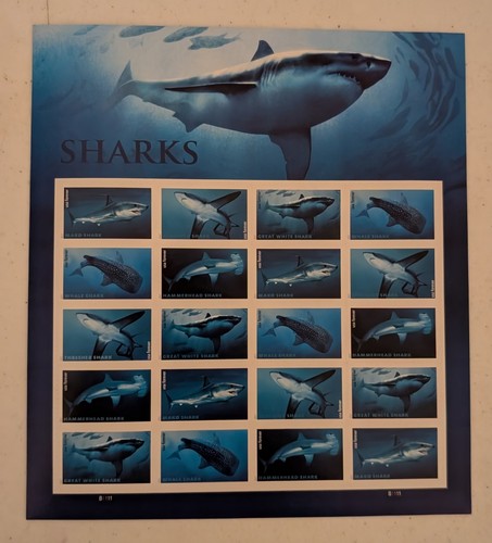 Francobolli usps sharks - francobolli,