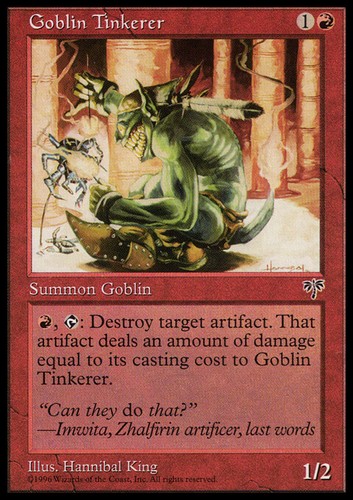 Mtg goblin tinkerer played - goblin,