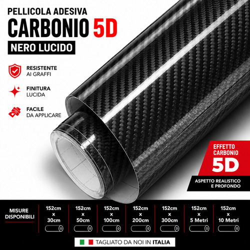 Pellicola carbonio nero - 5d,