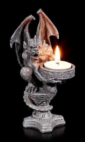 Portacandele gargoyle luce - portacandele,