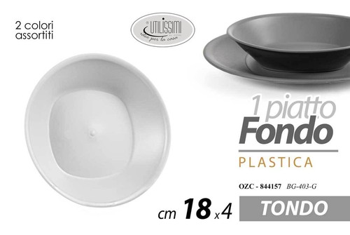 Piatto fondo tondo plastica - fondo,