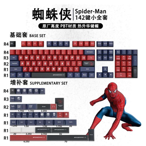 Marvel spiderman 142 set tasti - 142,