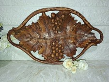 VINTAGE CENTROTAVOLA SVUOTATASCHE LEGNO CM37X22 UVA