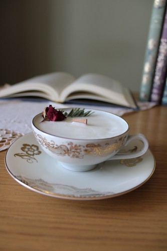 Candela cera soia tazza - candela, di