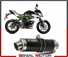Scarico Storm by Mivv Gp nero inox per Kawasaki Z 125 2019 > 2024