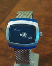 Orologio uomo vintage LUCERNA Jump Hour anni 70 retrò con superbo design futuristico