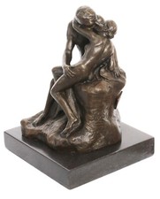 Scultura atto in bronzo in stile antico scultura dopo Rodin il bacio replica