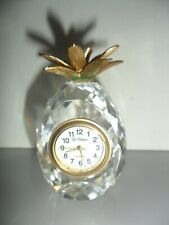 SWAROVSKI Crystal ANANAS CON OROLOGIO OGGETTO DA COLLEZIONE 